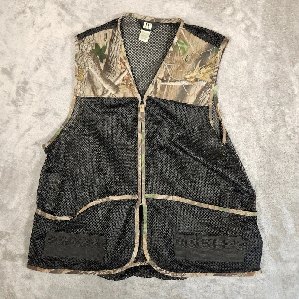 Walls Hunting Vest Mens XL Black Camo Excellent Mesh Game Bag Shell Loops